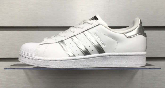 adidas superstar metallic grey